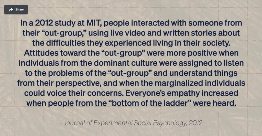 A quote from a journal of experimental social psychology