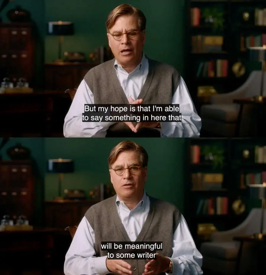Aaron Sorkin addresses the writers