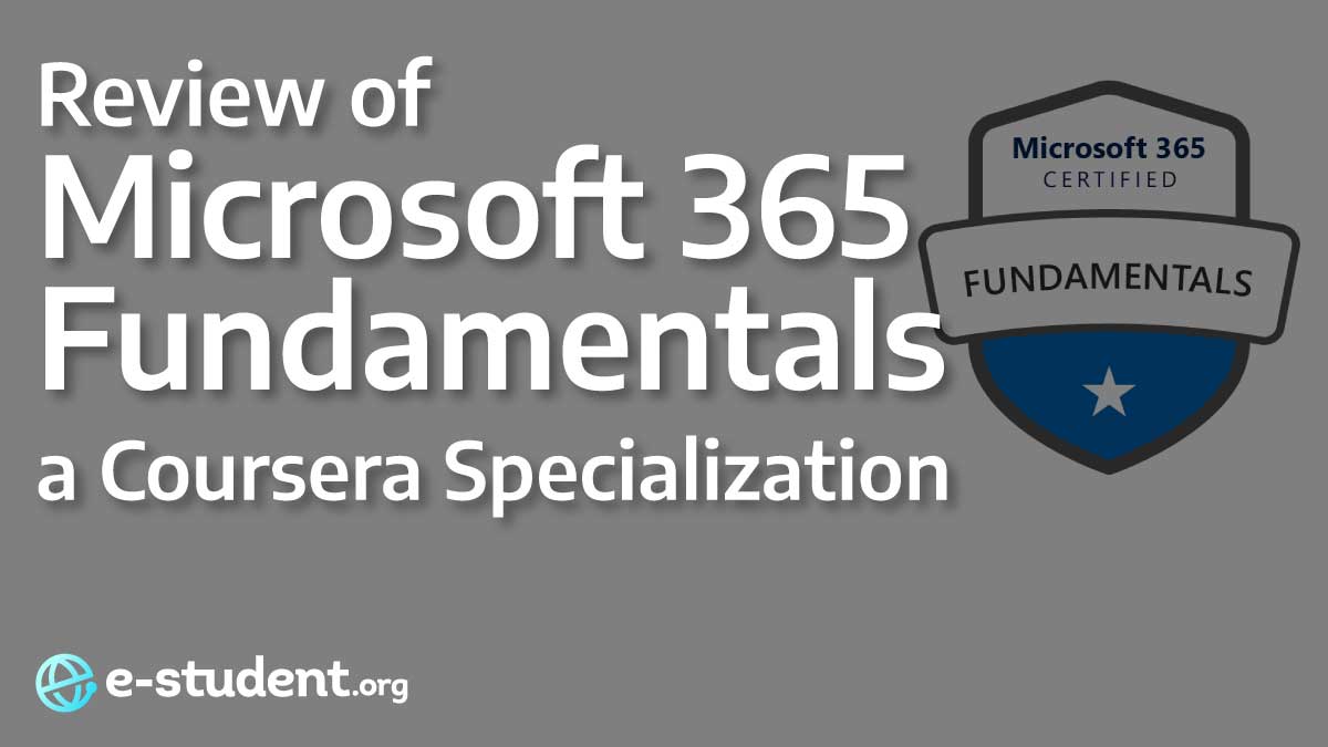 Microsoft 365 Fundamentals Specialization on Coursera banner