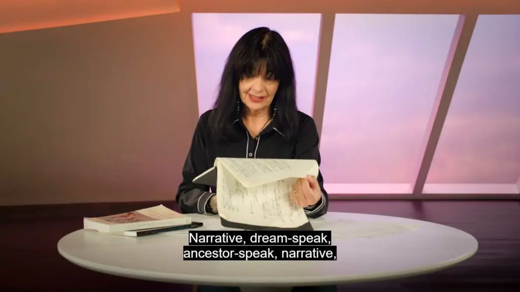 Joy Harjo speaking in her MasterClass