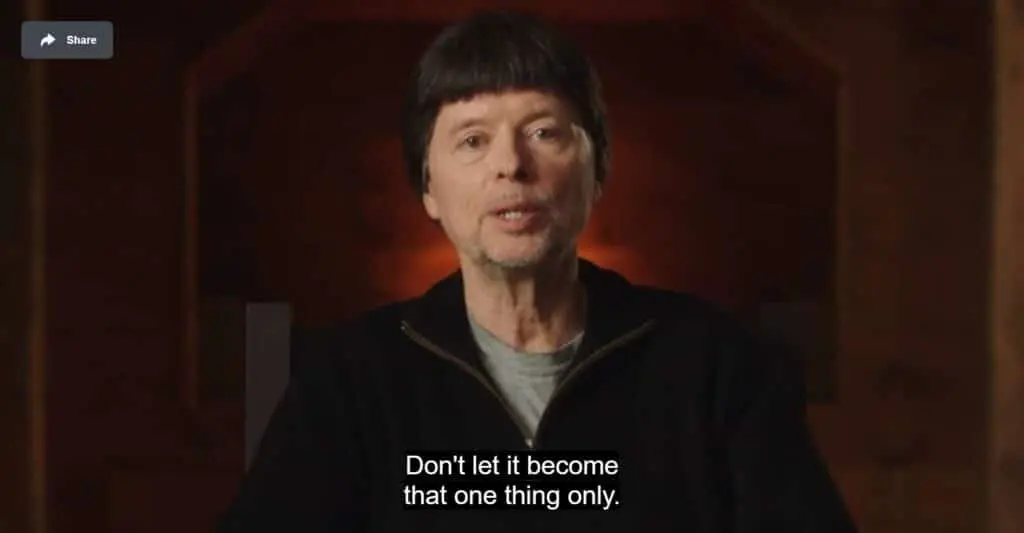 Ken Burns speaking in his MasterClass
