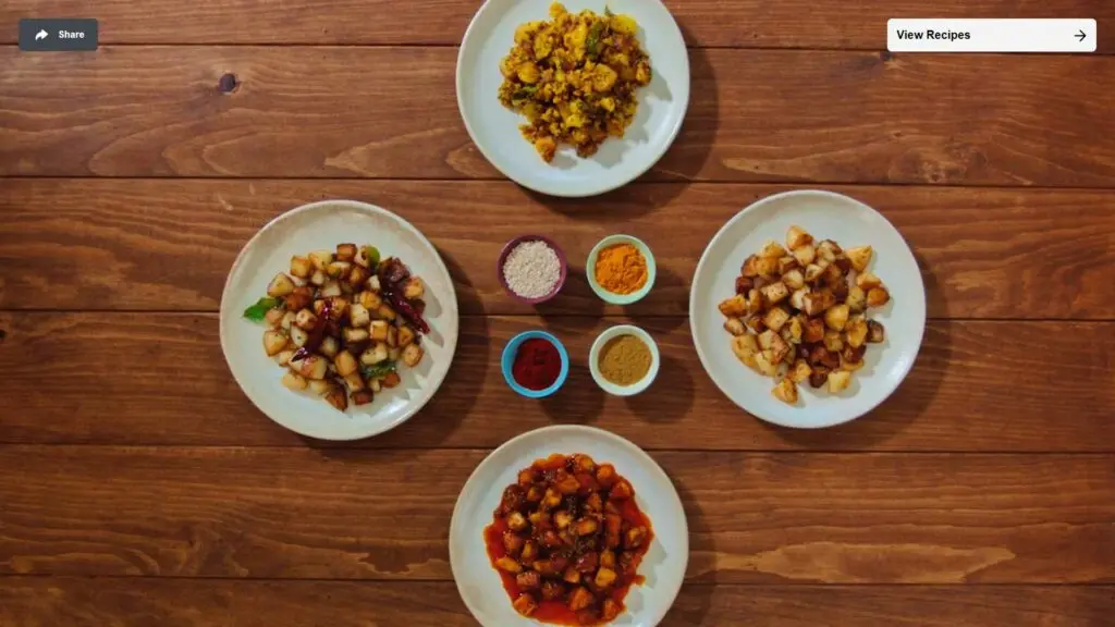 Madhur Jaffrey cooking potatoes four different ways