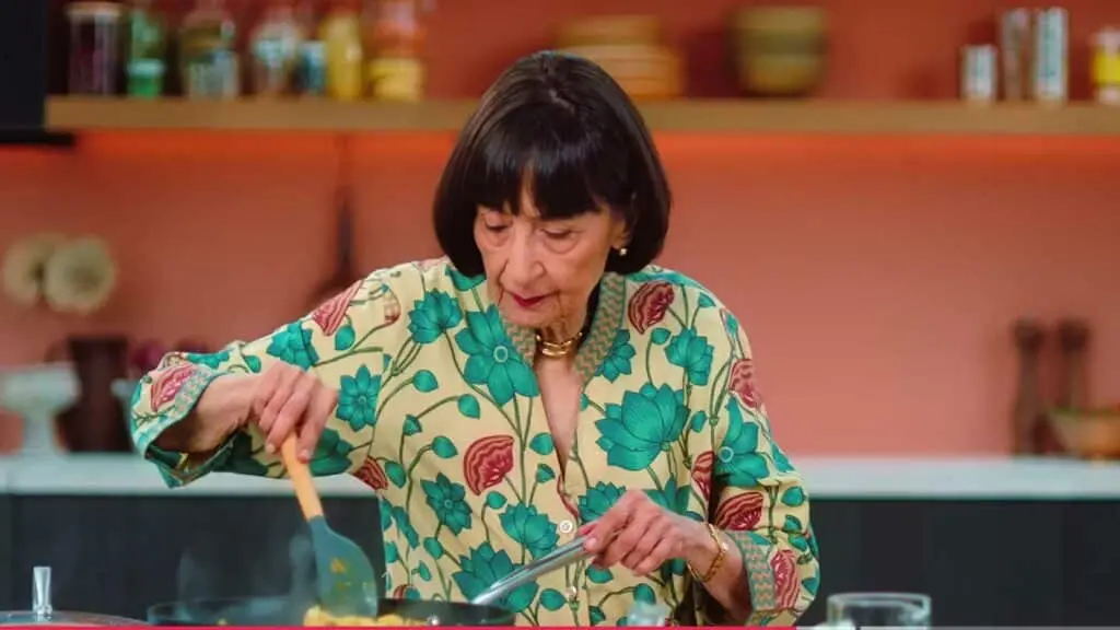 Madhur Jaffrey cooking