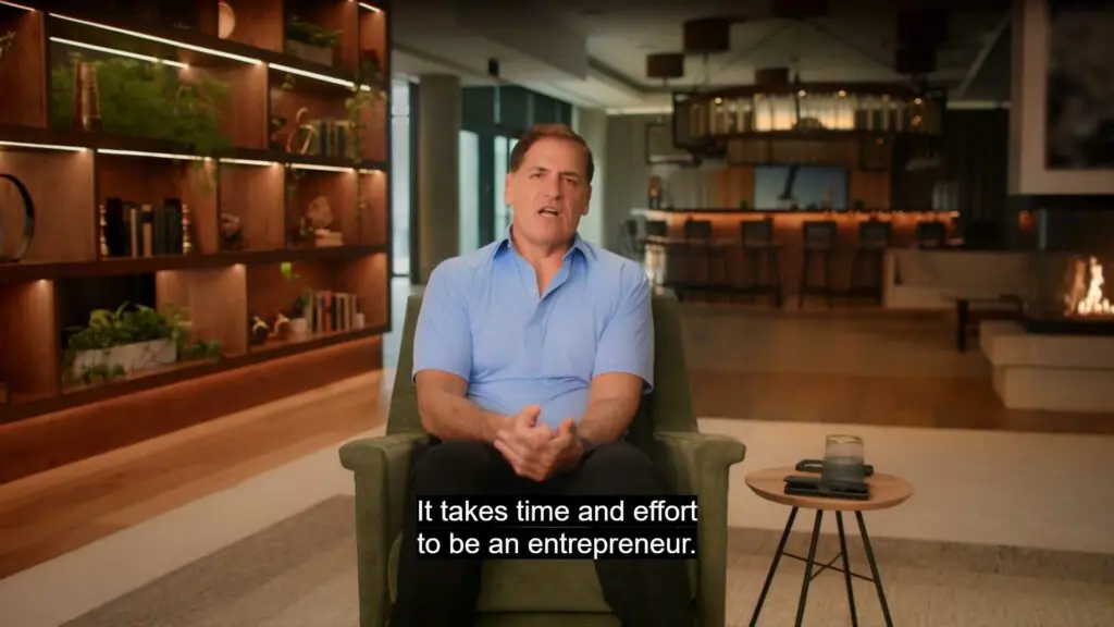 Mark Cuban speaking in his MasterClass