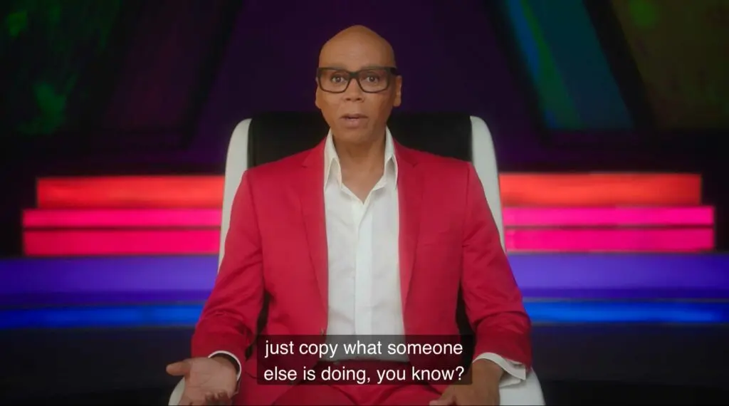 RuPaul speaking in his MasterClass